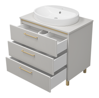 Напольная тумба под раковину Brevita Elche УТ000023945 81 см серый